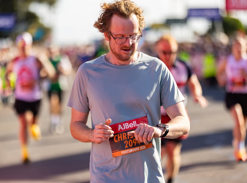 Runners at the finish line