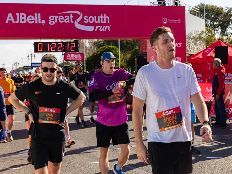 Runners at the finish line