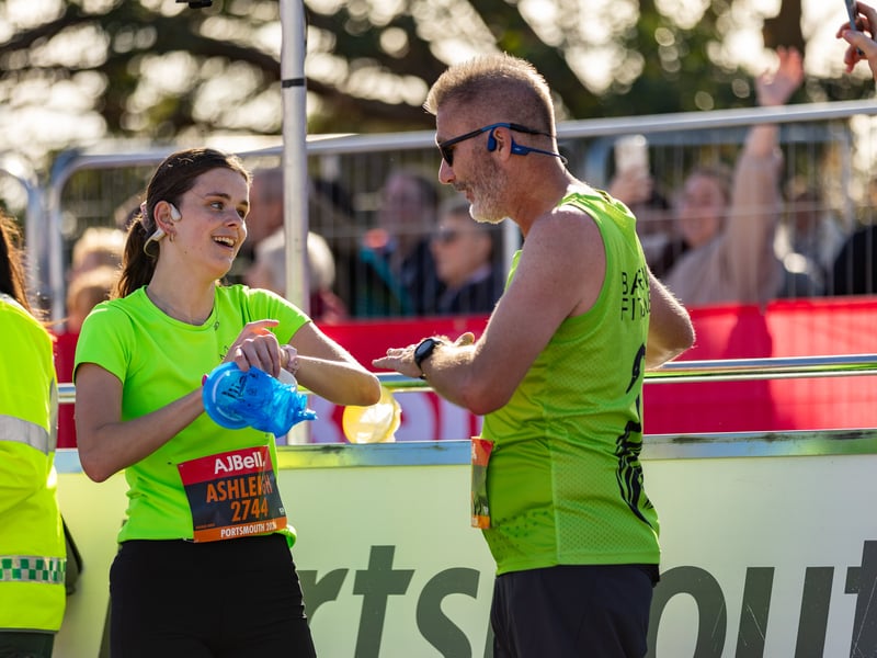 Runners at the finish line