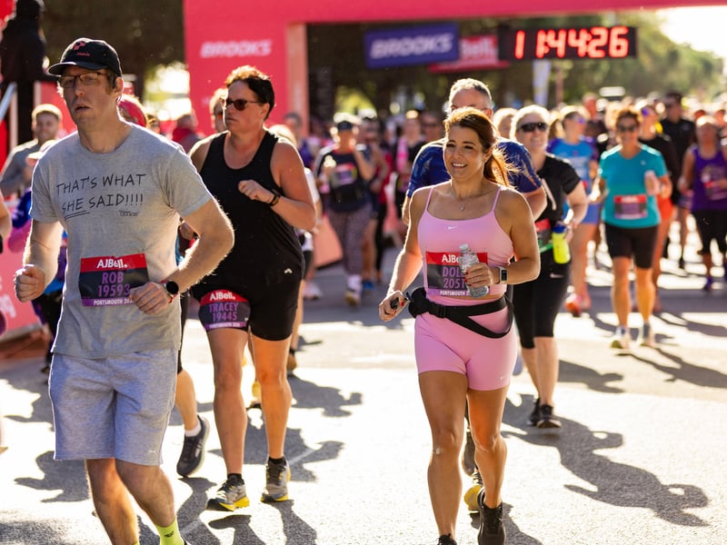 Great South Run purple wave