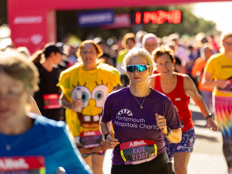 Great South Run purple wave