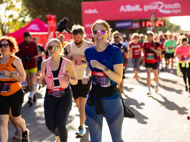 Great South Run purple wave