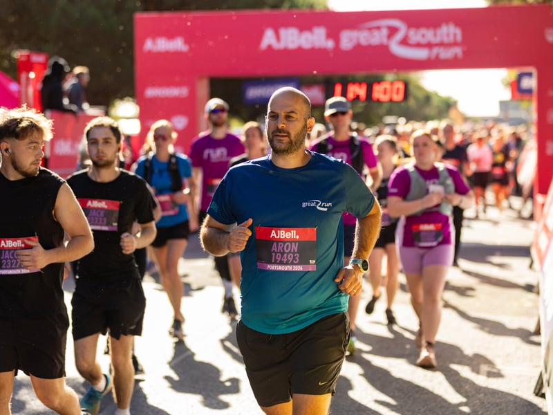 Great South Run purple wave