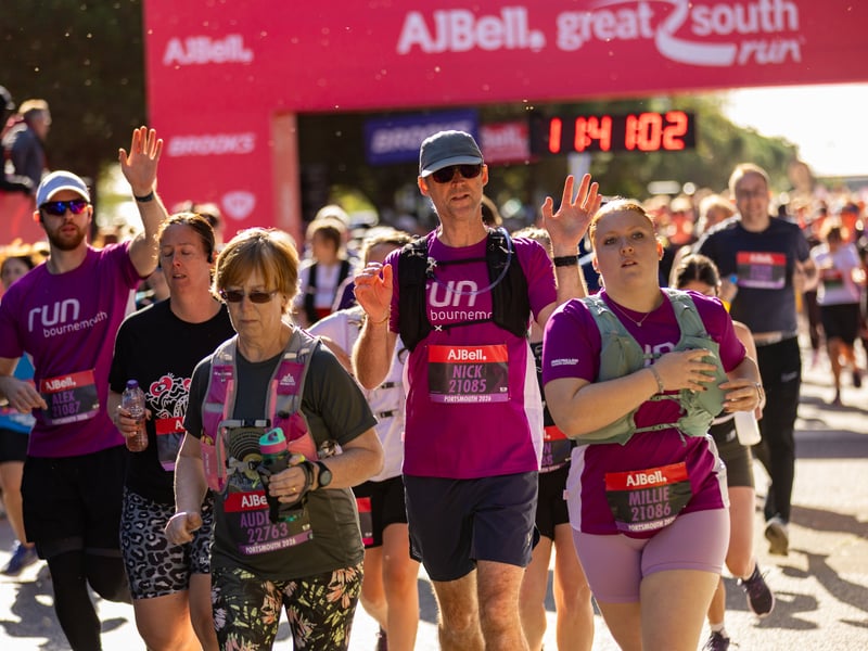 Great South Run purple wave