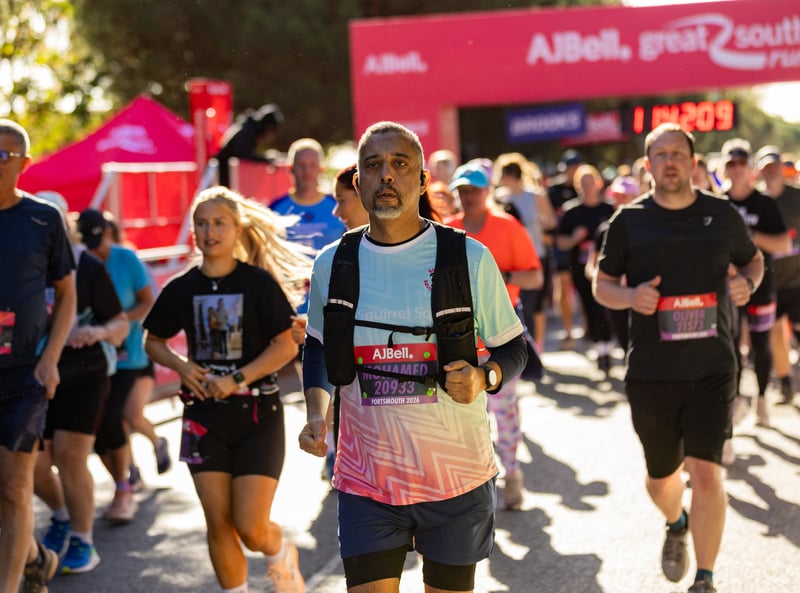 Great South Run purple wave