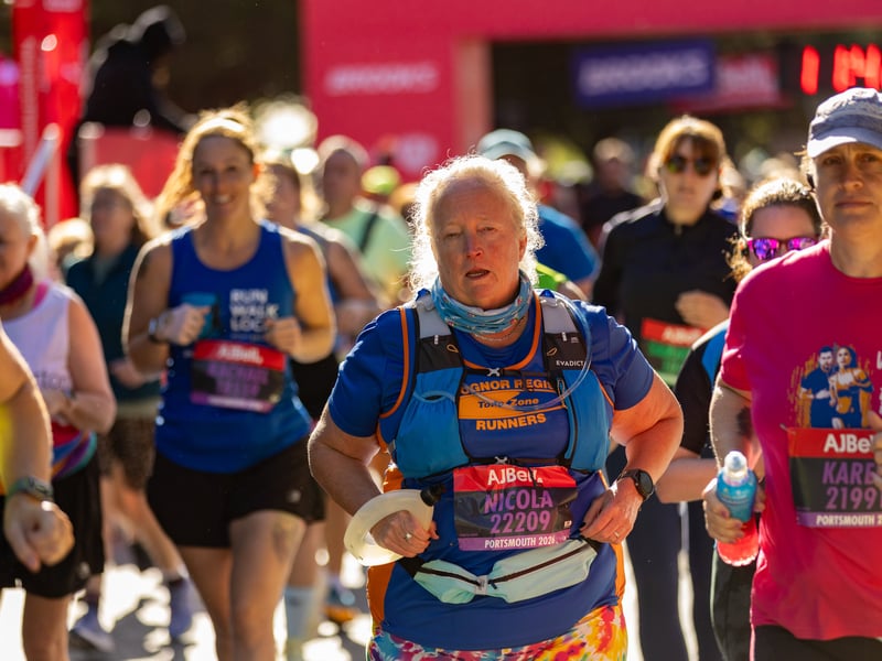 Great South Run purple wave