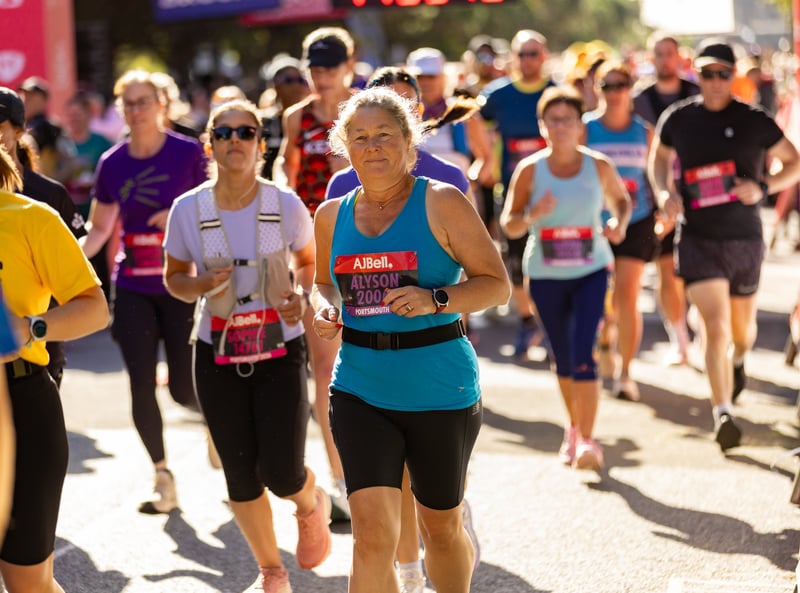 Great South Run purple wave