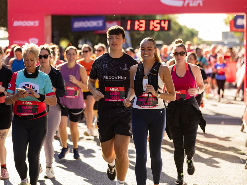 Great South Run 2026 blue and pink waves