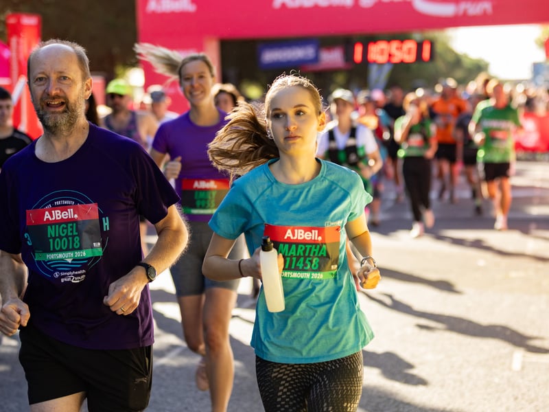 Great South Run 2026 green and orange waves