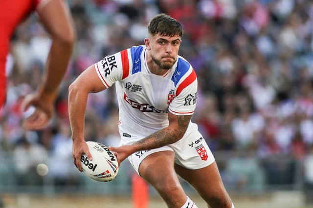 Wigan hooker Brad O'Neill in his first Rugby League World Cup appearance