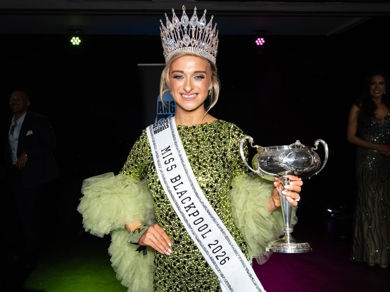 Georgia Frankland, 28, is crowned Miss Blackpool 2026. The beauty pageant finals took place at Ribby Hall. Photo: Lucinda Herbert