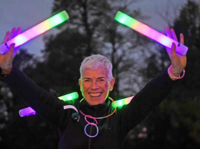 Louise Lowe gets her glow on with colourful accessories to support Saint Michael’s Hospice