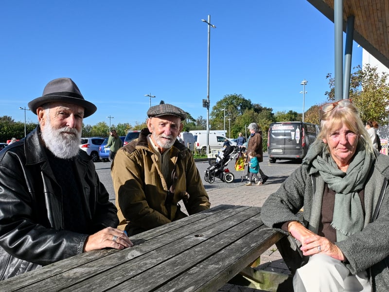At the Homeless Community Market were Des and Mike Moore with Geraldine King. (Des is seeking a small property to rent in Kilkenny and set up his leatherwork and footware repairs business)
