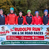 Pictured are Knockmany Running Club members in association with Eskra Community Association, excited to launch ‘The Rudolph Run 10K and 5K Races’ on Saturday, December 5 at 12 noon.