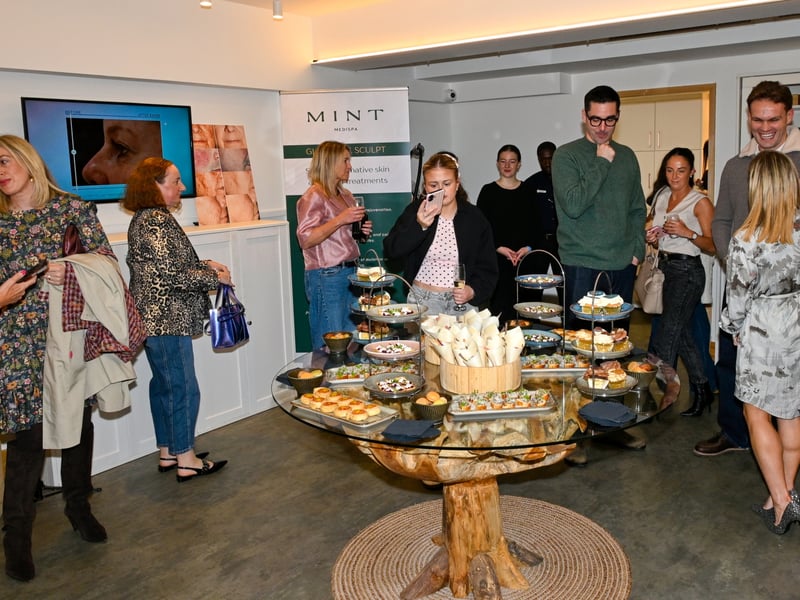 Guests enjoy refreshments
