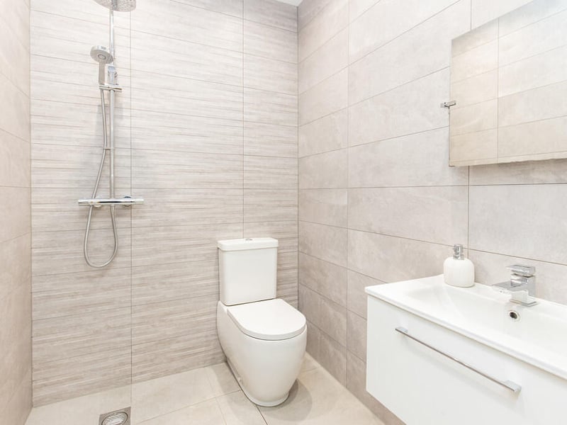 A downstairs wet room