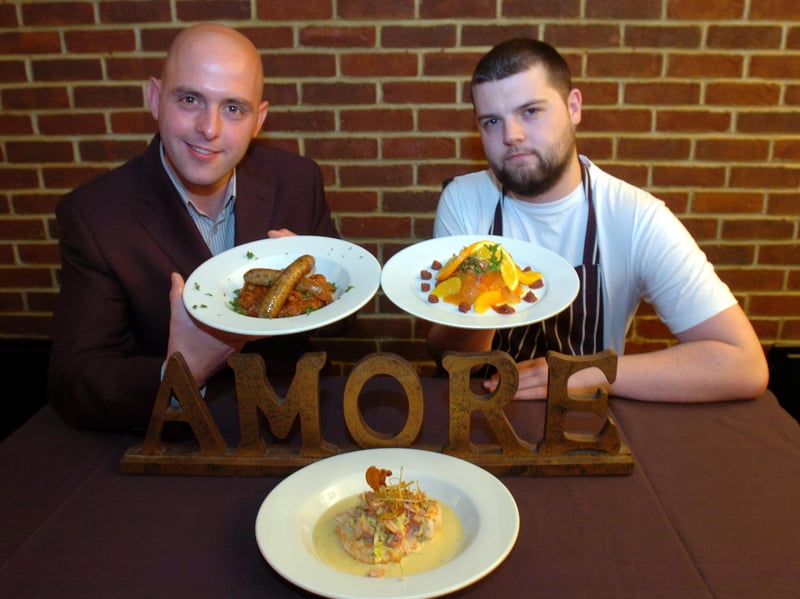 Diego Mino (left) manager and Michael Livesey head chef at Amore Restaurant, Tavistock Place, Sunderland, launched the Delicious Food Festival in 2012.