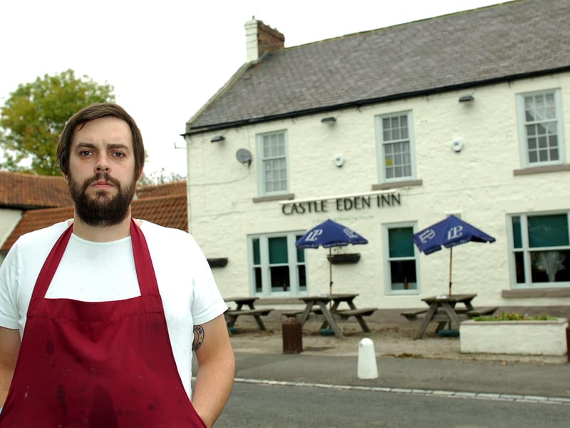 Chef David Coulson outside the Castle Eden Inn in a photo from 2010.