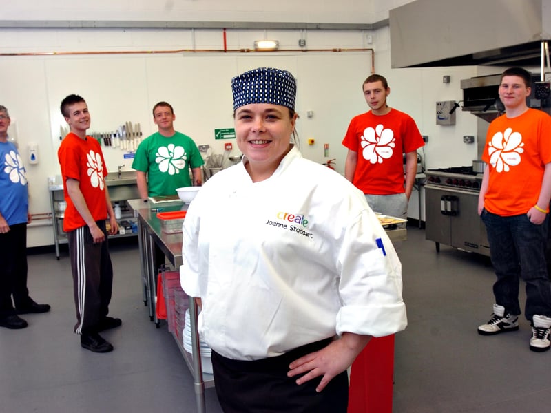 Chef Jo Stoddart centre with some of the members of the first Create Potential Course in Sunderland at Lombard Street, Hendon.