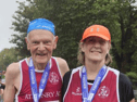 Peadar Nugent with clubmate and training partner Máire Treasa Beatty after completing yet another Dublin City Marathon.