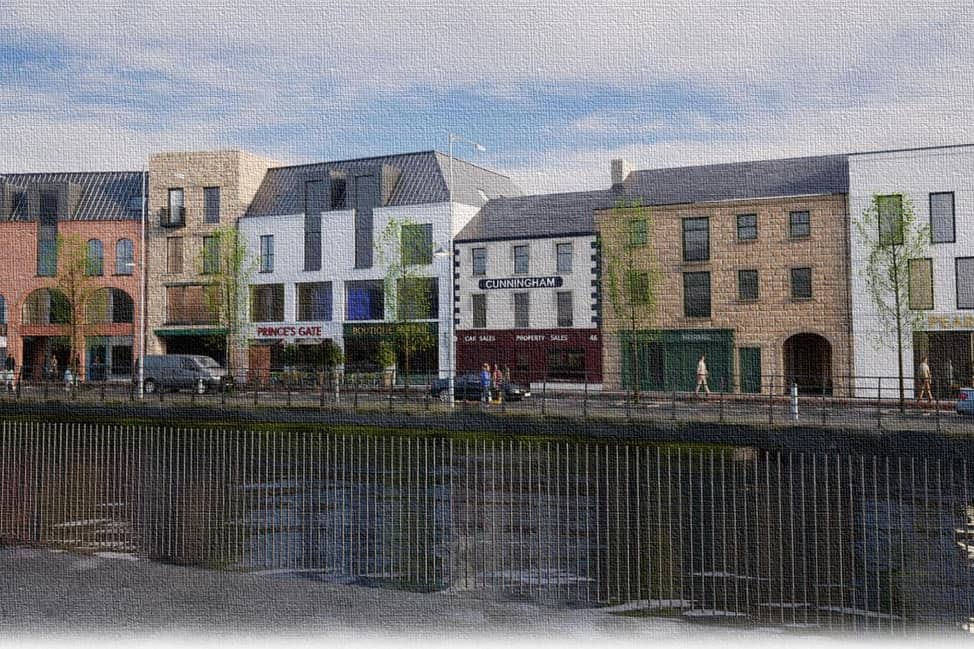 An artists rendition of what the finished development would look like
