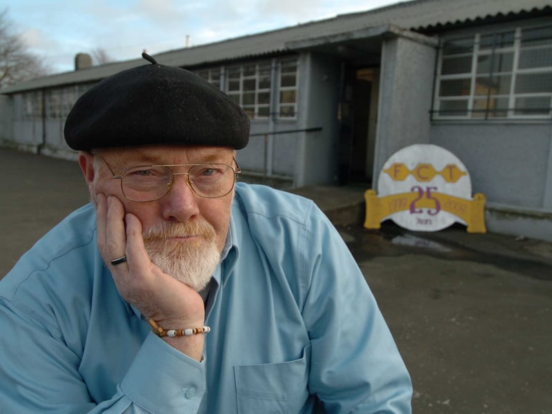 The home of Forth Childrens Theatre Group at Bangholm Playing fields next to Trinity Academical Rugby Club was under threat in November, 2004. Pictured is the group's founder Peter Gorman outside the two rooms they use.