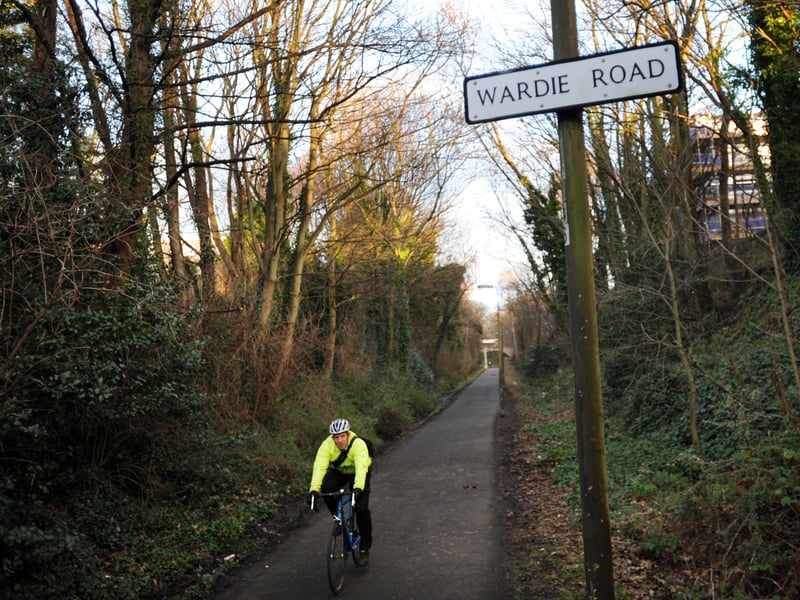 Area of the cycle path near Wardie Road Bridge, between Wardie Road and South Trinity Road, where a 50-year-old man cycling was attacked on Sunday, February 2, 2014.