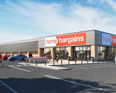 An artistic impression of the new Antrim Home Bargains store