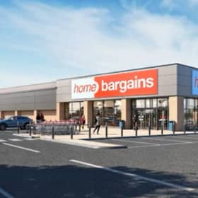 An artistic impression of the new Antrim Home Bargains store