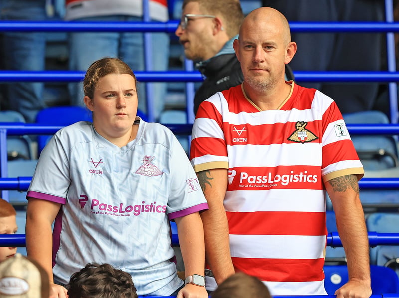 Doncaster Rovers fans at the match at The King Power Stadium on 17th October 2026.