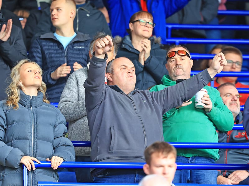 Doncaster Rovers fans at the match at The King Power Stadium on 17th October 2026. 