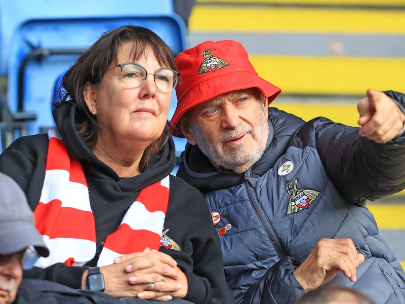 Doncaster Rovers fans at the match at The King Power Stadium on 17th October 2026.