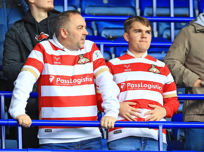 Doncaster Rovers fans at the match at The King Power Stadium on 17th October 2026.