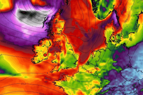 A potential storm hitting Ireland next weekend according to one weather forecaster