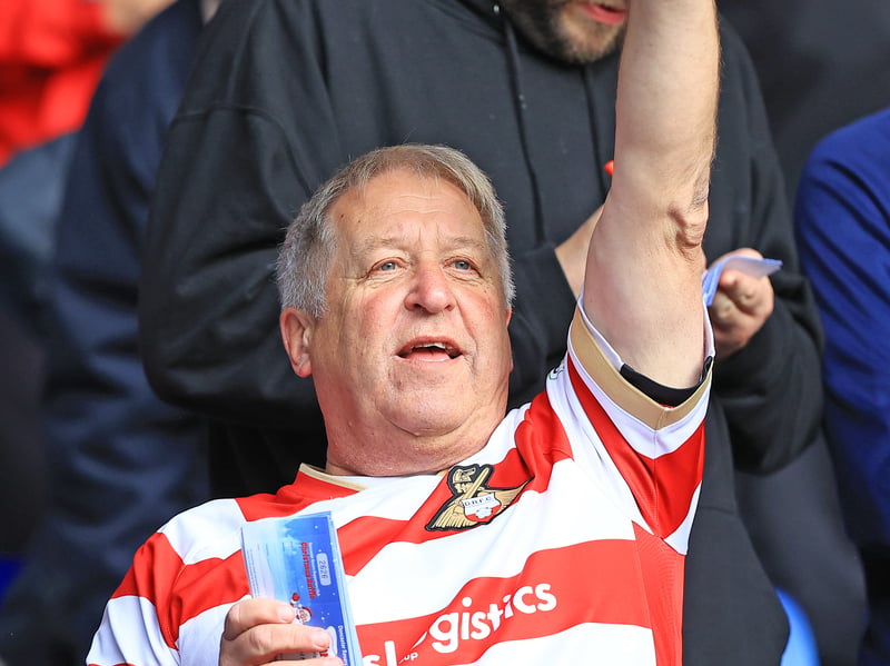 Doncaster Rovers fans at the match at The King Power Stadium on 17th October 2026.