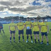 The Sion Swifts scorers in the derby win against Donemana on Saturday.