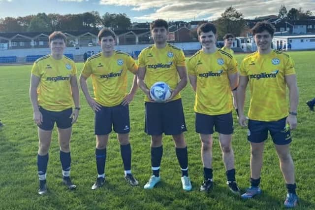 The Sion Swifts scorers in the derby win against Donemana on Saturday.