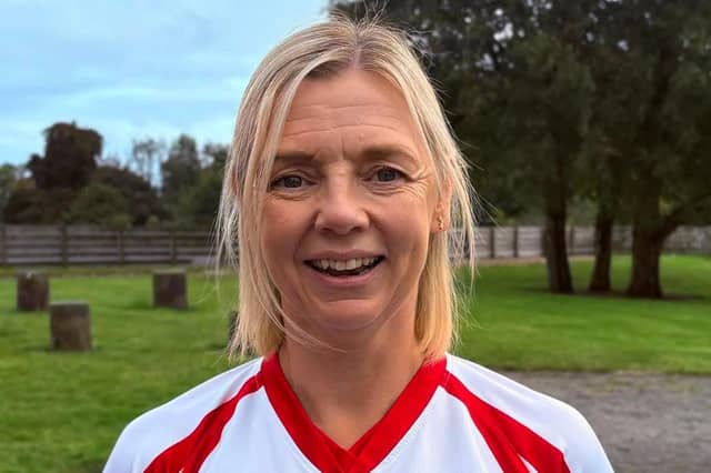 Sabrina Barnett scored for Raphoe Ladies 2nd XI in the draw against Lurgan 4ths.