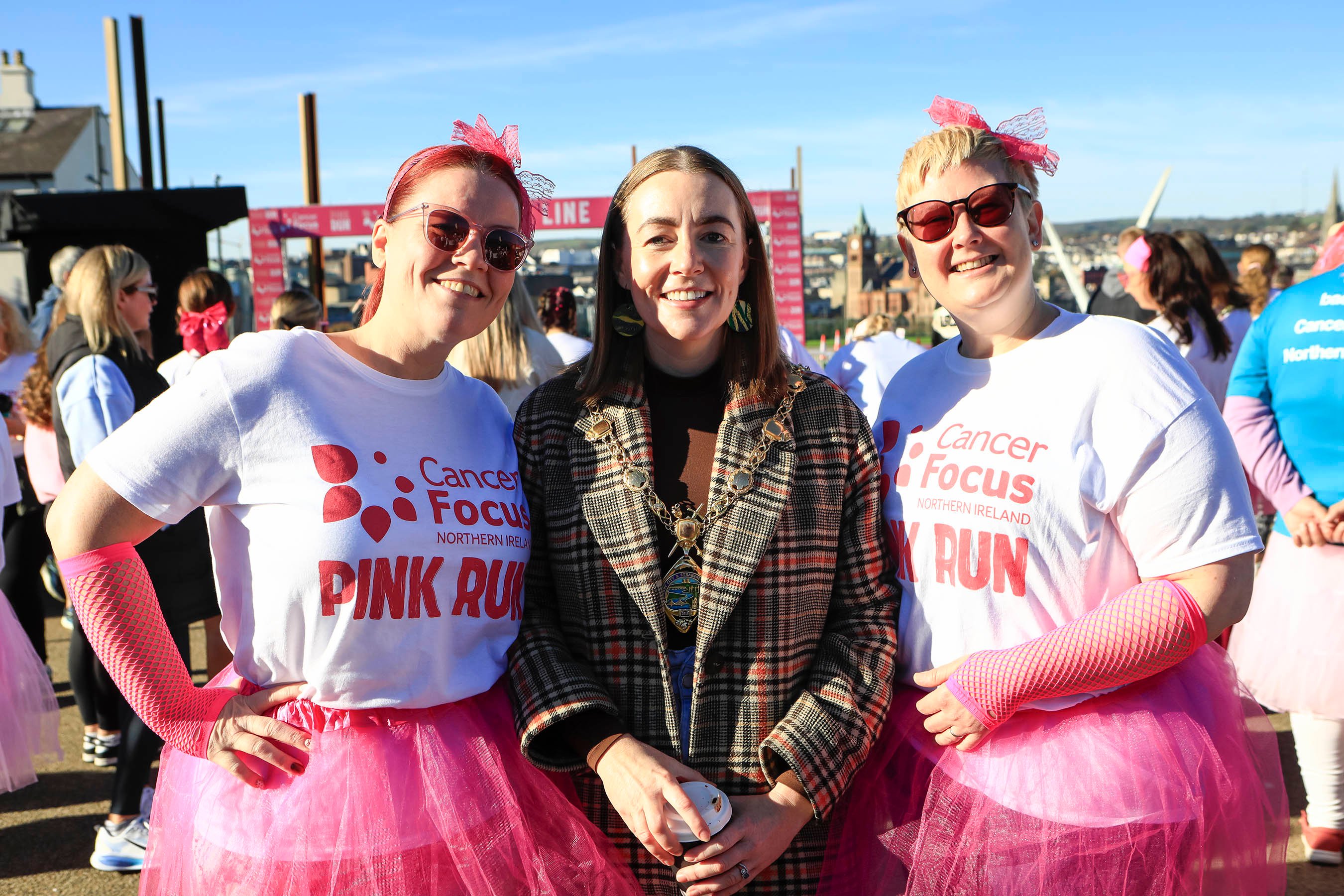 IN PICTURES: Hundreds paint Derry's Ebrington Square pink for Cancer Focus