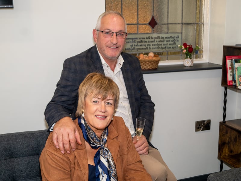 Kenny and June Hall at Ballygawley Presbyterian Church annex opening. ST264339