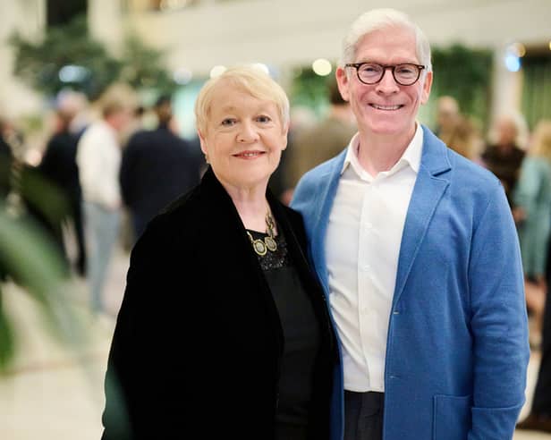 Mary McKenna, chairperson and cofounder of AwakenAngels and AwakenHub is pictured in Luxembourg with Martin Skea, director general of EBAN, at the announcement of her appointment to the EBAN Board.
