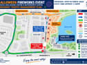 Map detailing the temporary traffic management plan