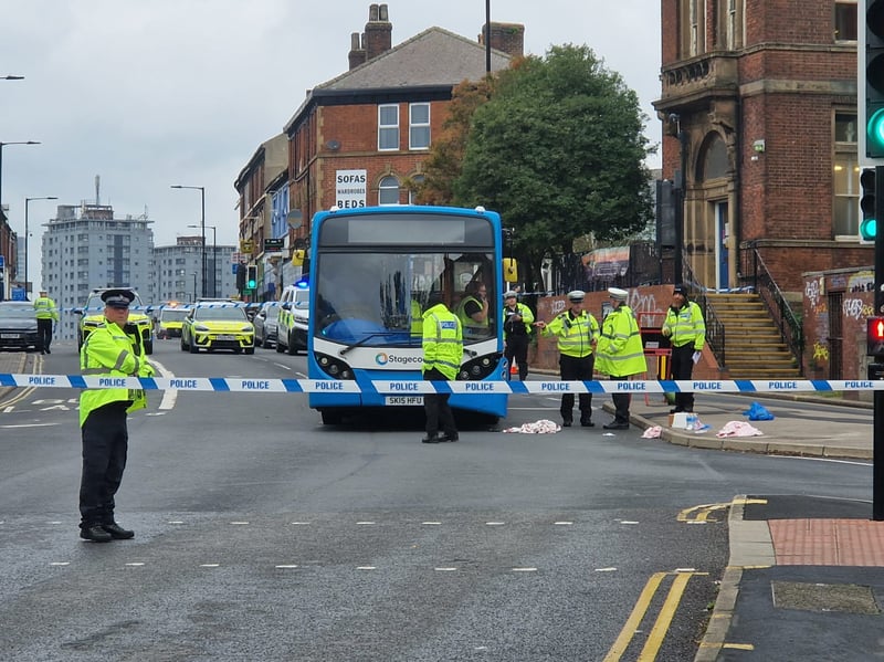 At around 1.30pm, police said that the woman was in hospital in a "life-threatening" condition