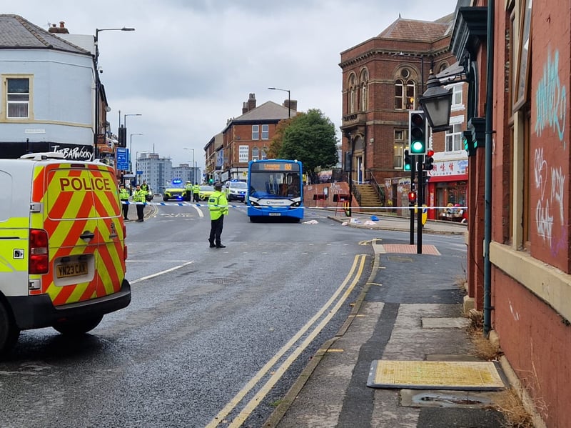 Police were initially called to the scene at the junction between Abbeydale Road, London Road and Highfield Place at 11.54am