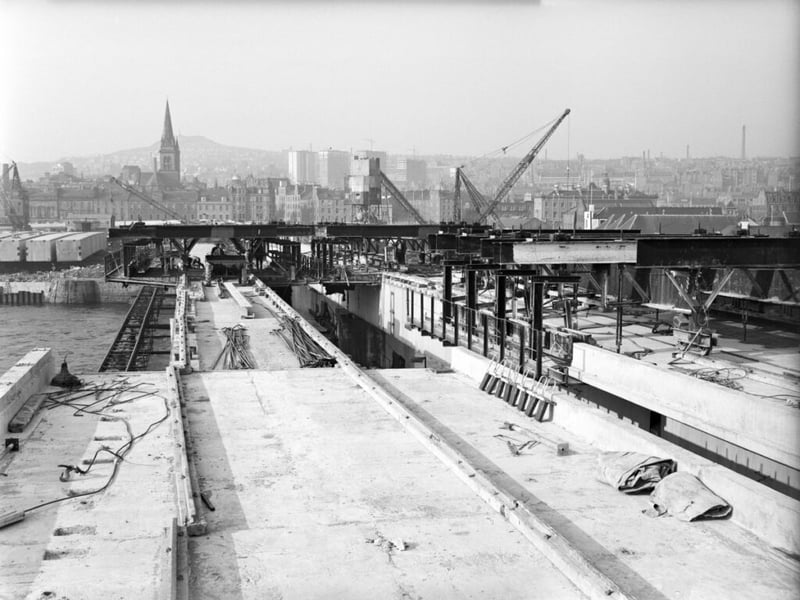 View from unfinished road bridge towards Dundee