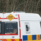 GoSafe speed van camera stock image