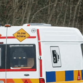 GoSafe speed van camera stock image