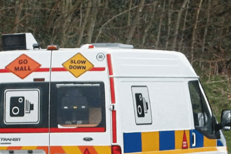 GoSafe speed van camera stock image
