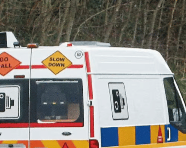 GoSafe speed van camera stock image