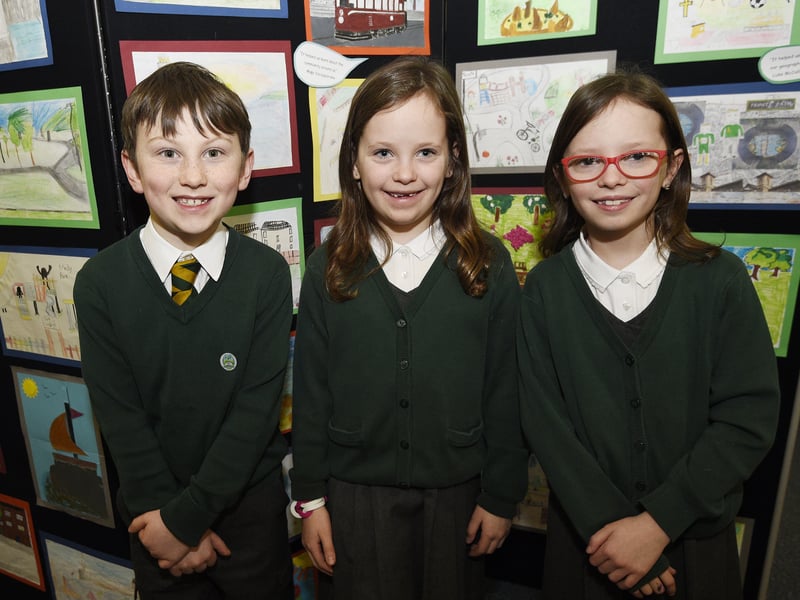 Primary school children had their artwork on display at Leith Library in February, 2018 to show how they feel about living in Trinity.